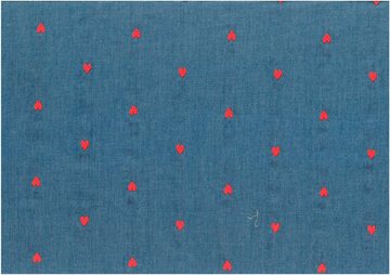 Denim Tiny Embroidery Hearts